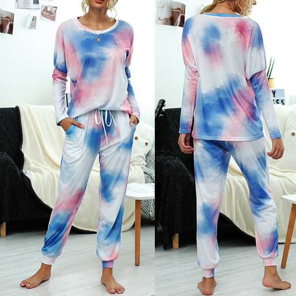 sleepwear 2021 autumn tie dye women's pajamas sleepwear set pyjamas nightgown ensemble of sleeping clothes, Black;red
sleepwear 2021 autumn tie dye women's pajamas sleepwear set pyjamas nightgown ensemble of sleeping clothes, Black;red