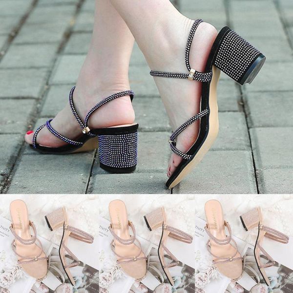 womail shoes summer fashion crystal sandals thick-heeled open-toed beach women sandalias de verano para mujer a01, Black
womail shoes summer fashion crystal sandals thick-heeled open-toed beach women sandalias de verano para mujer a01, Black