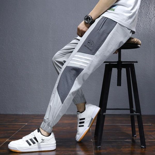 men's pants period and the thin section nine points logo loose ice silk movement of cultivate morality leisure trousers, Black
men's pants period and the thin section nine points logo loose ice silk movement of cultivate morality leisure trousers, Black