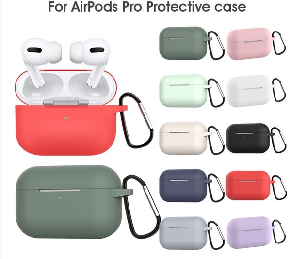 headphone accessories thick liquid silicone cases waterproof for apple airpods pro with metal buckle 12 colors optional earpbuds case
headphone accessories thick liquid silicone cases waterproof for apple airpods pro with metal buckle 12 colors optional earpbuds case