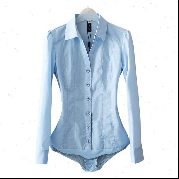 office solid body turn women shirts down collar v neck long sleeve buttons up and blouses light blue, White
office solid body turn women shirts down collar v neck long sleeve buttons up and blouses light blue, White