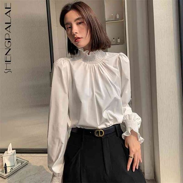 elegant white blouse women's summer stand collor lace loose puff long sleeve shirt female fashion 5c924 210427
elegant white blouse women's summer stand collor lace loose puff long sleeve shirt female fashion 5c924 210427