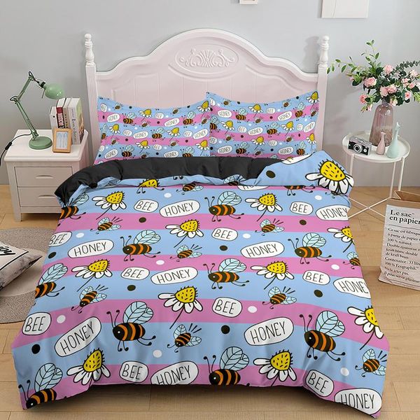 bedding sets cute honeybee single double king set soft material duvet comforter quilt covers with pillowcase 2/3pcs bedclothes
bedding sets cute honeybee single double king set soft material duvet comforter quilt covers with pillowcase 2/3pcs bedclothes