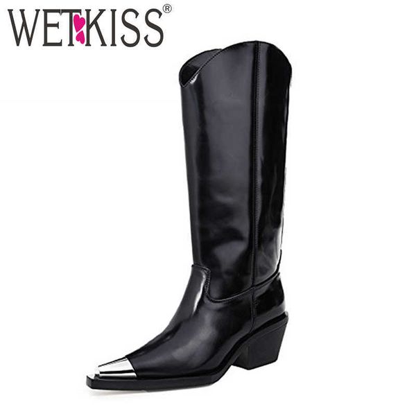 wetkiss thick heels women boots pointed toe footwear cow leather rubber female boots knee high shoes woman winter black 210630
wetkiss thick heels women boots pointed toe footwear cow leather rubber female boots knee high shoes woman winter black 210630