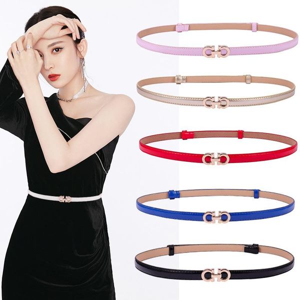 belts belt for women thin adjustable leather female elastic alloy buckle dress waist ceinture femme, Black;brown
belts belt for women thin adjustable leather female elastic alloy buckle dress waist ceinture femme, Black;brown