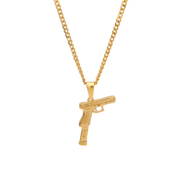gold pistol pendant necklace mens necklaces stainless steel gun pendant hip hop jewelry, Silver
gold pistol pendant necklace mens necklaces stainless steel gun pendant hip hop jewelry, Silver