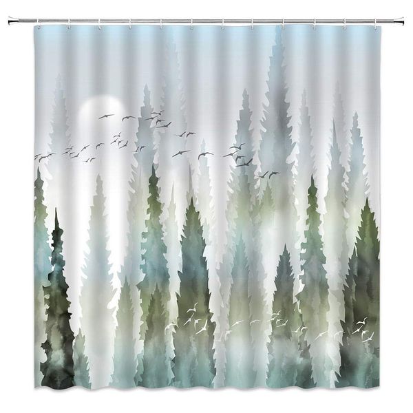 watercolor forest shower curtain decor pine fir tree flying bird sun fog abstract nature plum woodland green fabric bath
watercolor forest shower curtain decor pine fir tree flying bird sun fog abstract nature plum woodland green fabric bath
