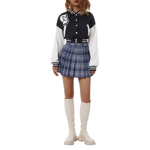women's jackets 2021 women short color block jacket girls adults letter & stripe print stand collar leather long sleeve cardigan black/, Black;brown
women's jackets 2021 women short color block jacket girls adults letter & stripe print stand collar leather long sleeve cardigan black/, Black;brown