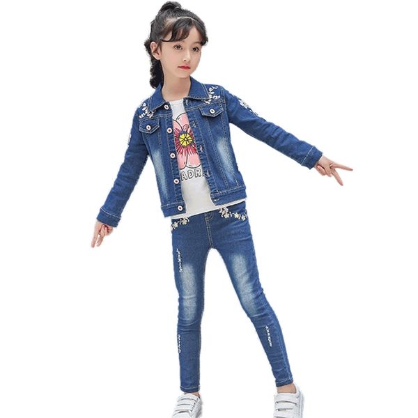 girls clothes denim jacket + pants for flower embroidery costume girl spring autumn kids clothing 210528, White
girls clothes denim jacket + pants for flower embroidery costume girl spring autumn kids clothing 210528, White