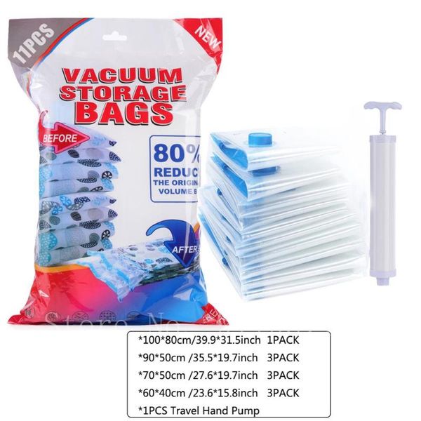 clothing & wardrobe storage 11pcs vacuum bag reusable bags for cloth compressed with hand pump travel save space seal blanket organizer
clothing & wardrobe storage 11pcs vacuum bag reusable bags for cloth compressed with hand pump travel save space seal blanket organizer