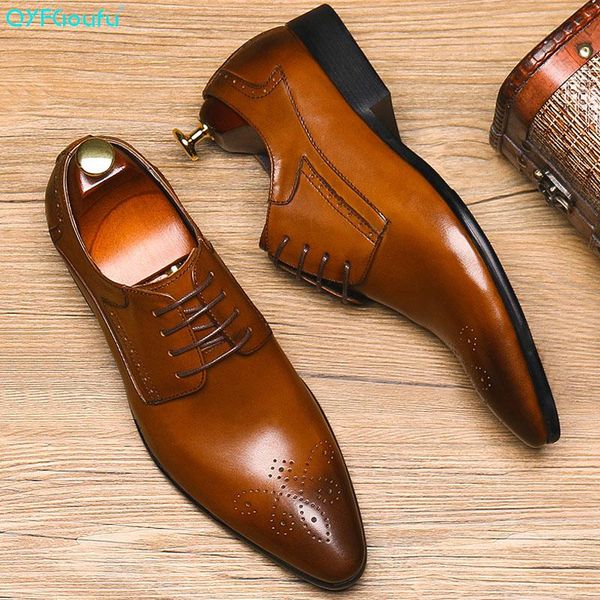 dress shoes qyfcioufu brand pointed toe men's oxfords formal black/ brown genuine leather men wedding suit flats
dress shoes qyfcioufu brand pointed toe men's oxfords formal black/ brown genuine leather men wedding suit flats