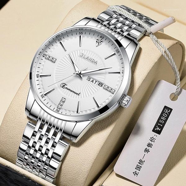 fashion men's watch waterproof date steel strap clock luminous sports men quartz casual watches wristwatches, Slivery;brown
fashion men's watch waterproof date steel strap clock luminous sports men quartz casual watches wristwatches, Slivery;brown