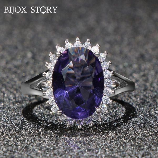 cluster rings bijox story 925 sterling silver ring with oval shape amethyst gemstones for women fine jewelry wedding party gift size 6-10, Golden;silver
cluster rings bijox story 925 sterling silver ring with oval shape amethyst gemstones for women fine jewelry wedding party gift size 6-10, Golden;silver