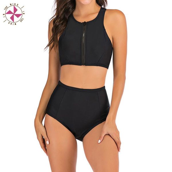 in the wind sport swimwear women high waisted two-piece swimsuits black bikinis zipper bathers bathing suits summer beach one-piece
in the wind sport swimwear women high waisted two-piece swimsuits black bikinis zipper bathers bathing suits summer beach one-piece