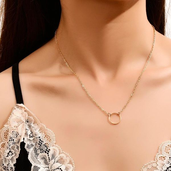 chains fashion hollow circle pendant necklace for women vintage gold color clavicle chain geometric sweater party jewelry gift, Silver
chains fashion hollow circle pendant necklace for women vintage gold color clavicle chain geometric sweater party jewelry gift, Silver