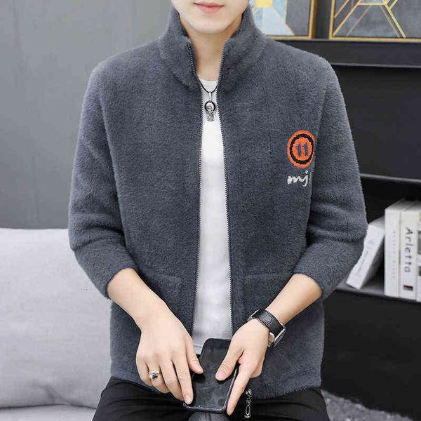 luxury party jackets cardigan imitation mink sweater autumn and winter fashion stand collar young men's thickened jacquard et, Black
luxury party jackets cardigan imitation mink sweater autumn and winter fashion stand collar young men's thickened jacquard et, Black