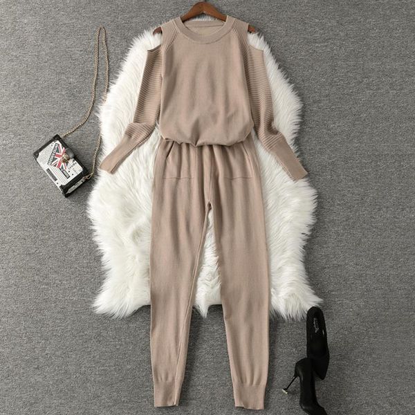 two piece dress fashion women track suits sets autumn winter soft pullovers and long pants knitted casual 2pcs sweater, White
two piece dress fashion women track suits sets autumn winter soft pullovers and long pants knitted casual 2pcs sweater, White