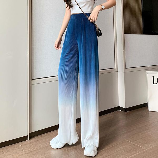 women's pants & capris gradient stripe label auttumn 2021 thin high waist straight loose casual wide leg, Black;white
women's pants & capris gradient stripe label auttumn 2021 thin high waist straight loose casual wide leg, Black;white
