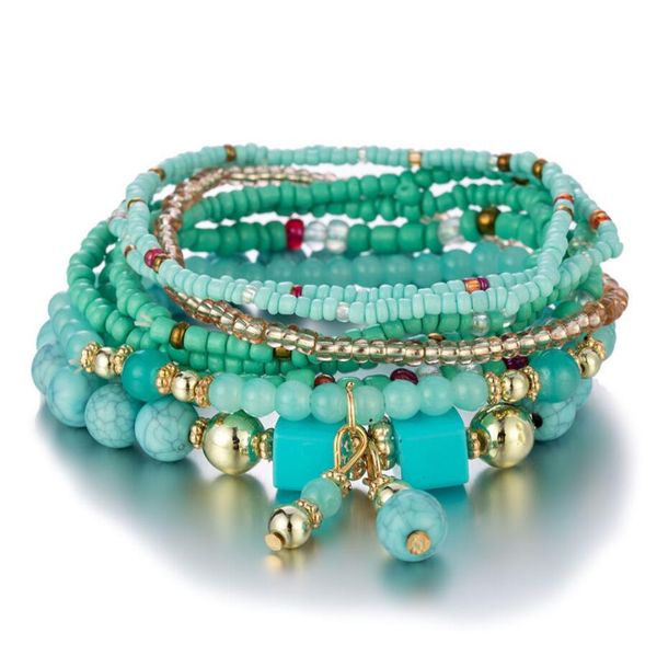 women turquoise bracelet acrylic bracelets bohemia colorful beaded charm bracelets for girls fashion jewelry gift 6 colors, Black
women turquoise bracelet acrylic bracelets bohemia colorful beaded charm bracelets for girls fashion jewelry gift 6 colors, Black