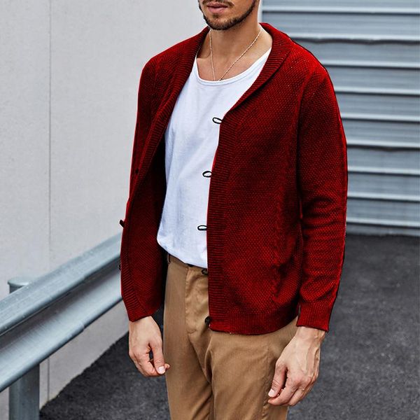 men's sweaters fashion knitted autumn winter solid color buttons lapel cardigan for men casual long sleeve coats, White;black
men's sweaters fashion knitted autumn winter solid color buttons lapel cardigan for men casual long sleeve coats, White;black