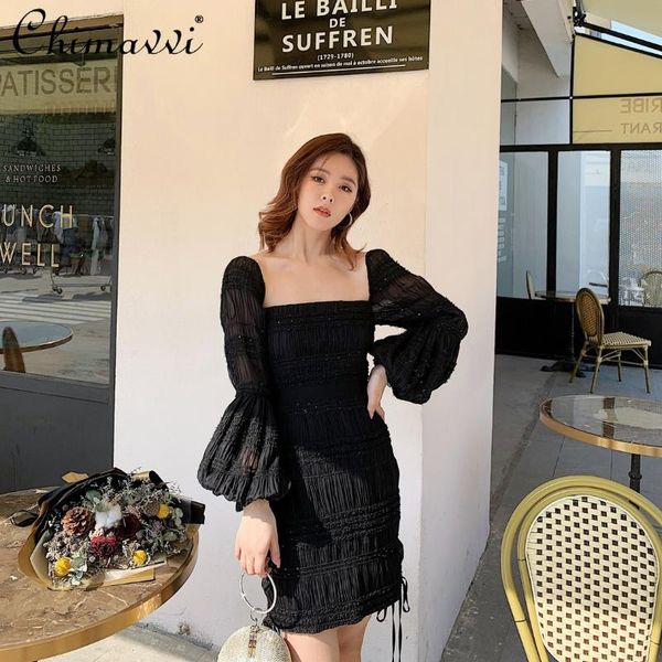 casual dresses fashion sequin lantern sleeve dress high-end black hepburn women 2021 spring/summer high waist slimming sheath, Black;gray
casual dresses fashion sequin lantern sleeve dress high-end black hepburn women 2021 spring/summer high waist slimming sheath, Black;gray