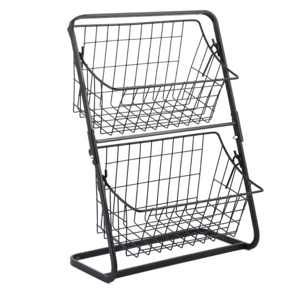 hooks & rails 1 pc two-layer organizer cosmetic storage rack snack basket for kitchen
hooks & rails 1 pc two-layer organizer cosmetic storage rack snack basket for kitchen