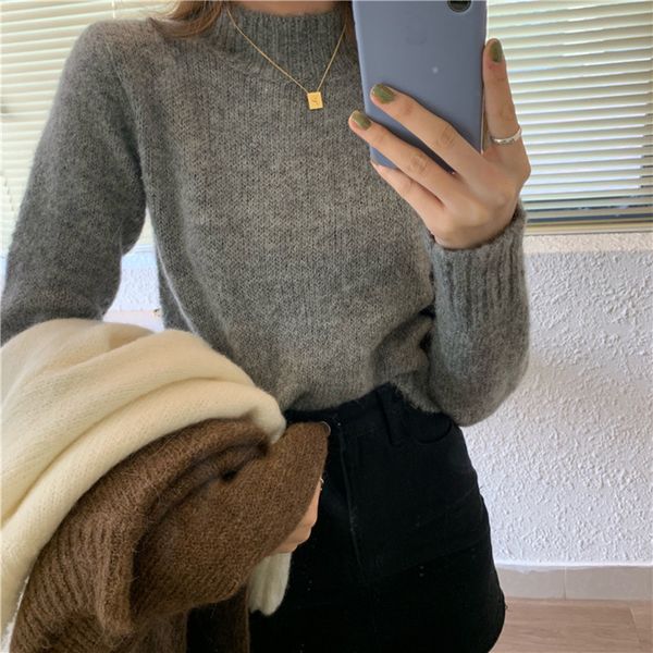 3colors autumn and winter korean style turtleneck knitted sweaters womens short warm sweaters and pullovers womens (c9390) 210423, White;black
3colors autumn and winter korean style turtleneck knitted sweaters womens short warm sweaters and pullovers womens (c9390) 210423, White;black
