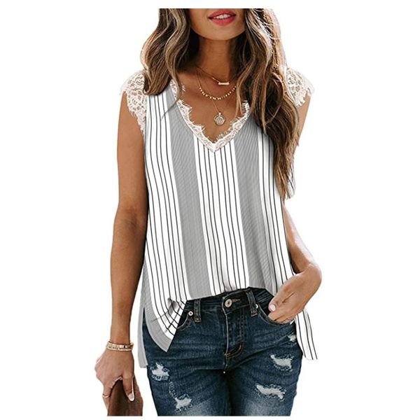 women's blouses & shirts 2021 women summer striped print shirt female street v-neck lace floral loose blusas fashion feminina office, White
women's blouses & shirts 2021 women summer striped print shirt female street v-neck lace floral loose blusas fashion feminina office, White