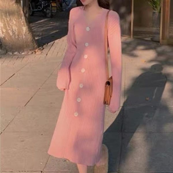 casual dresses autumn and winter fashion knitted slim midi dress elegant split long sleeve sweater party bodycon robe femme hiver 2021, Black;gray
casual dresses autumn and winter fashion knitted slim midi dress elegant split long sleeve sweater party bodycon robe femme hiver 2021, Black;gray