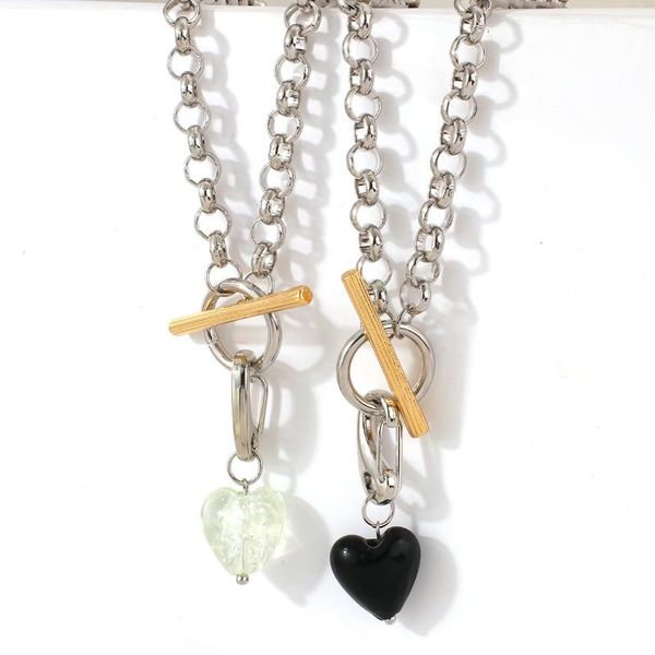 chains aensoa fashion choker clear acrylic heart pendant necklace black transparent simple toggle clasp women jewelry, Silver
chains aensoa fashion choker clear acrylic heart pendant necklace black transparent simple toggle clasp women jewelry, Silver