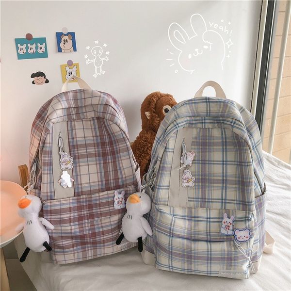 harajuku fashion backpack women all-match grid school backpacks nylon waterproof student travel bags
harajuku fashion backpack women all-match grid school backpacks nylon waterproof student travel bags