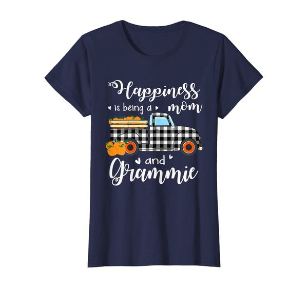 womens happiness is being a mom and grammie pumpkin truck autumn t-shirt, White;black
womens happiness is being a mom and grammie pumpkin truck autumn t-shirt, White;black
