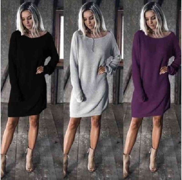 autumn batwing sleeve loose women dress round collar long mini shift wdc1707, Black;gray
autumn batwing sleeve loose women dress round collar long mini shift wdc1707, Black;gray