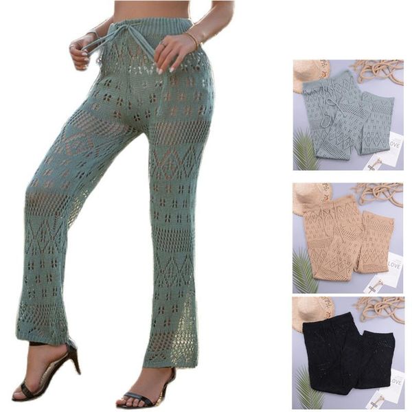 women's swimwear women summer beach knitted pants hollow out solid transport crochet pant bodycon female party trousers clubwear, White;black
women's swimwear women summer beach knitted pants hollow out solid transport crochet pant bodycon female party trousers clubwear, White;black