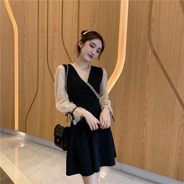 casual dresses elegant korean style women's clothing fashion brand summer dress mesh beading flare sleeve patchwork cross v-neck, Black;gray
casual dresses elegant korean style women's clothing fashion brand summer dress mesh beading flare sleeve patchwork cross v-neck, Black;gray