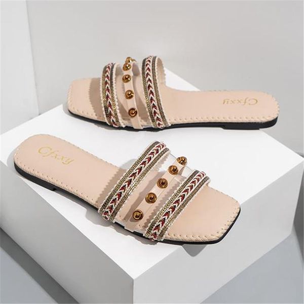 ethnic style weave women slippers transparent flat sandals female solid casual 2021 summer ladies beach slides sandales, Black
ethnic style weave women slippers transparent flat sandals female solid casual 2021 summer ladies beach slides sandales, Black