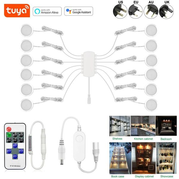 6/8/12pcs under cabinet lighting rf/tuya wife remote control dimmable led light kitchen counter wardrobe lights night lamp
6/8/12pcs under cabinet lighting rf/tuya wife remote control dimmable led light kitchen counter wardrobe lights night lamp