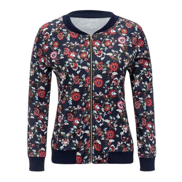 women's jackets vintage floral printed basic women jacket coats long sleeve autumn bomber womens zipper overcoats female outwear, Black;brown
women's jackets vintage floral printed basic women jacket coats long sleeve autumn bomber womens zipper overcoats female outwear, Black;brown