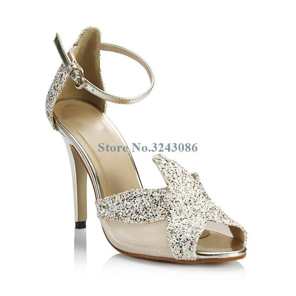 bling paillette starfish sandals peep toe mesh patent leather thin high heel silver buckle strap banquet shoes, Black
bling paillette starfish sandals peep toe mesh patent leather thin high heel silver buckle strap banquet shoes, Black