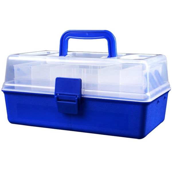 blue + transparent portable multifunctional layers big fishing tackle box with durable plastic accessories 
blue + transparent portable multifunctional layers big fishing tackle box with durable plastic accessories