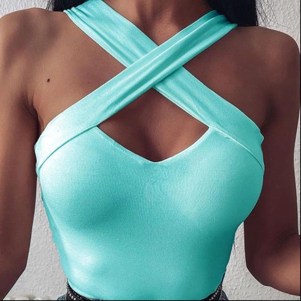 women spring t shirt halter cross sling crop sleeveless summer female solid color hollow out backless, White
women spring t shirt halter cross sling crop sleeveless summer female solid color hollow out backless, White