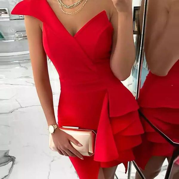 party dresses women mini dress ruffle office sheath solid color ladies one shoulder strapless summer canonicals chest wrapping female, White;black
party dresses women mini dress ruffle office sheath solid color ladies one shoulder strapless summer canonicals chest wrapping female, White;black