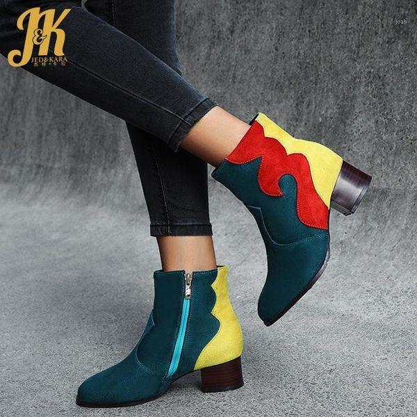 boots jk colorful flock ankle women thick heels booties ladies zip shoes female round toe casual winter 20211, Black
boots jk colorful flock ankle women thick heels booties ladies zip shoes female round toe casual winter 20211, Black