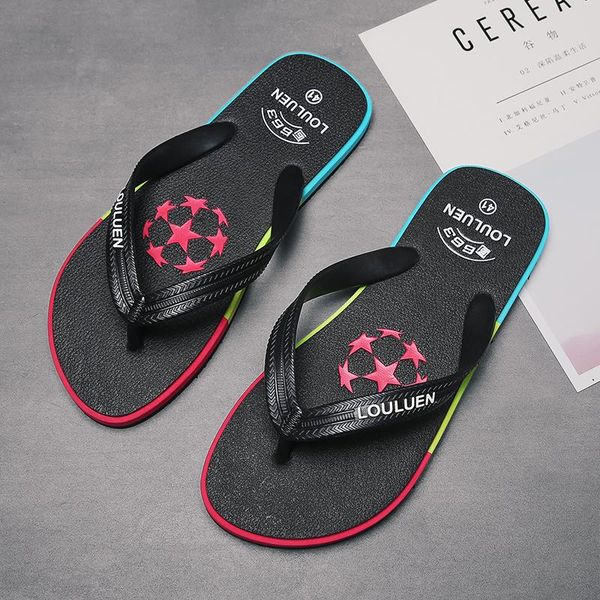 slippers summer men's sandals flip flops wear-resistant non-slip trend casual beach shoes household men, Black
slippers summer men's sandals flip flops wear-resistant non-slip trend casual beach shoes household men, Black
