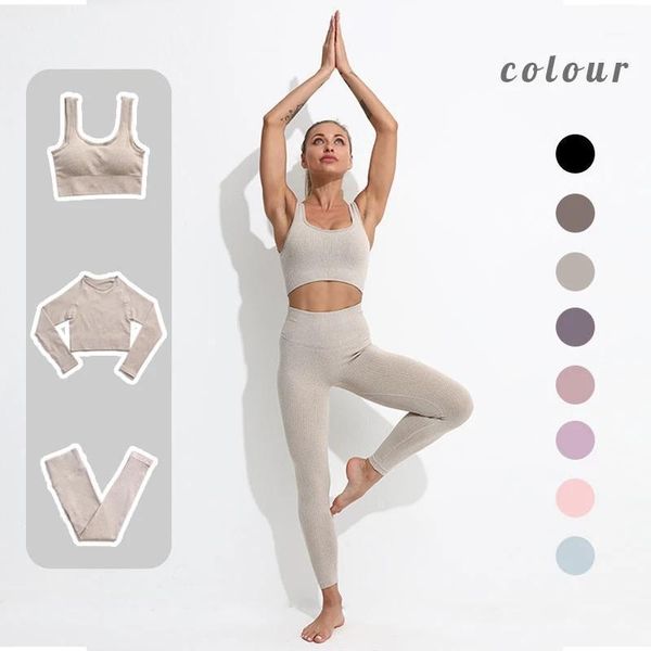 yoga outfit set women seamless leggings for fitness suit gym clothing female crop long sleeve clothes high waist sportswear
yoga outfit set women seamless leggings for fitness suit gym clothing female crop long sleeve clothes high waist sportswear