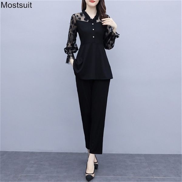 autumn elegant two piece set women plus size ol spring tunic mesh patchwork long sleeve and pants sets suit outfits 210513, White
autumn elegant two piece set women plus size ol spring tunic mesh patchwork long sleeve and pants sets suit outfits 210513, White