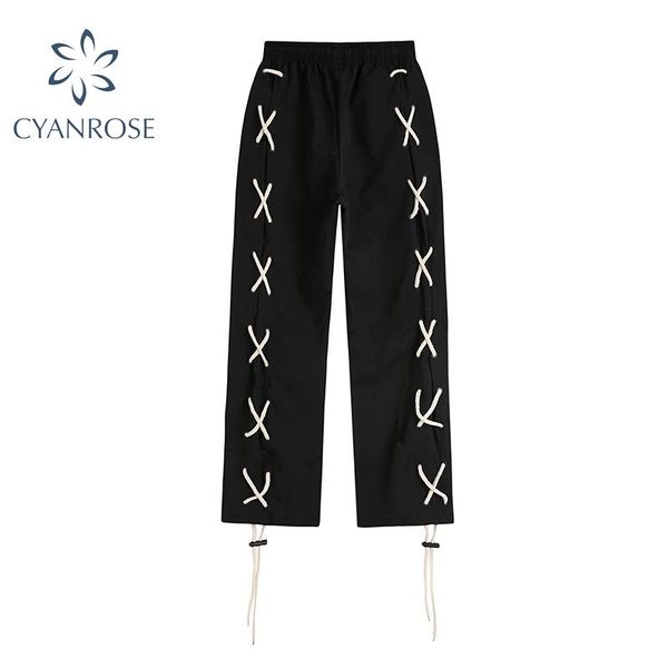 women's pants & capris side bandage black long women summer 2021 fashion loose cross design streetwear trouser female harajuku punk sty, Black;white
women's pants & capris side bandage black long women summer 2021 fashion loose cross design streetwear trouser female harajuku punk sty, Black;white