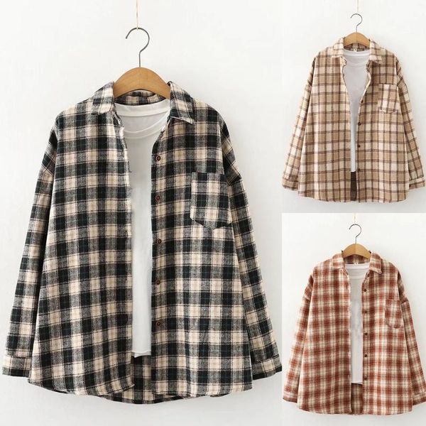 women's jackets plaid shirt women fall 2021 winter warm up blouse loose print cardigan fashion button lattice coat manteau, Black;brown
women's jackets plaid shirt women fall 2021 winter warm up blouse loose print cardigan fashion button lattice coat manteau, Black;brown