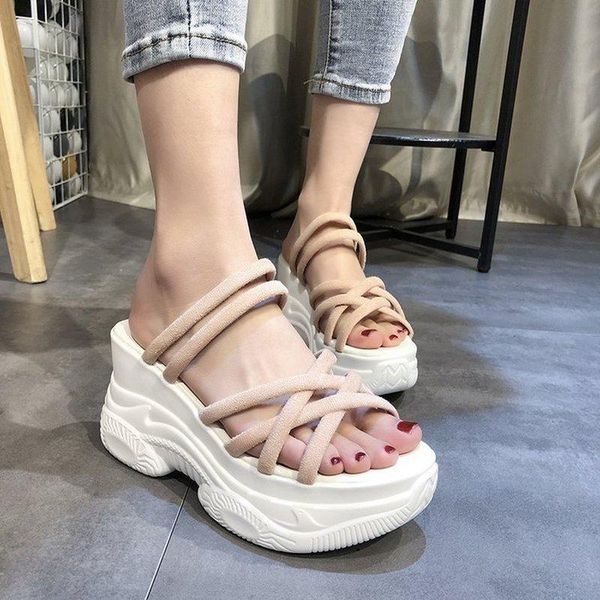 sandals akexiya 2021 summer 8cm wedge heel thick bottom women beach sandal chunky sole woman shoes platform open toe, Black
sandals akexiya 2021 summer 8cm wedge heel thick bottom women beach sandal chunky sole woman shoes platform open toe, Black