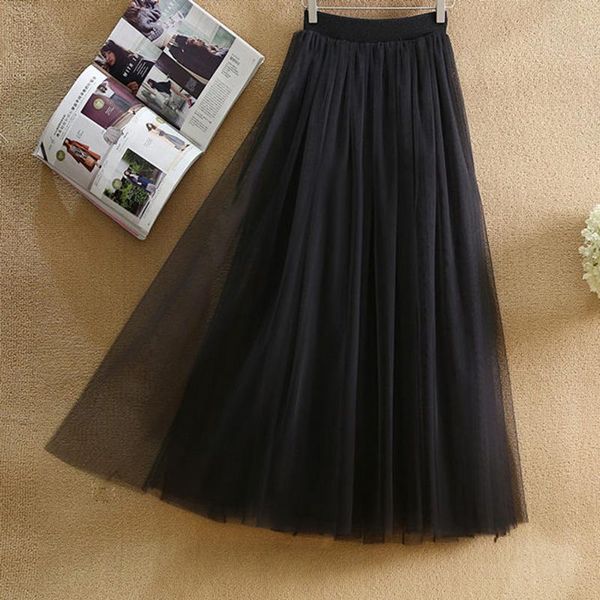 skirts summer ladies vintage long pleated tutu skirt female jupe longue spring womens elastic high waist tulle mesh, Black
skirts summer ladies vintage long pleated tutu skirt female jupe longue spring womens elastic high waist tulle mesh, Black
